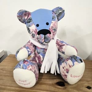 Flower top made into memory bear