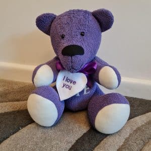 Teddy bear made from dressing gown