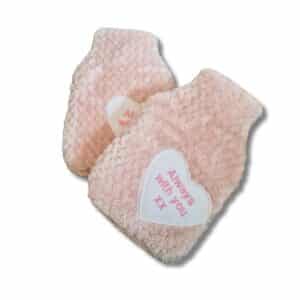Hot water bottle made from dressing gown.