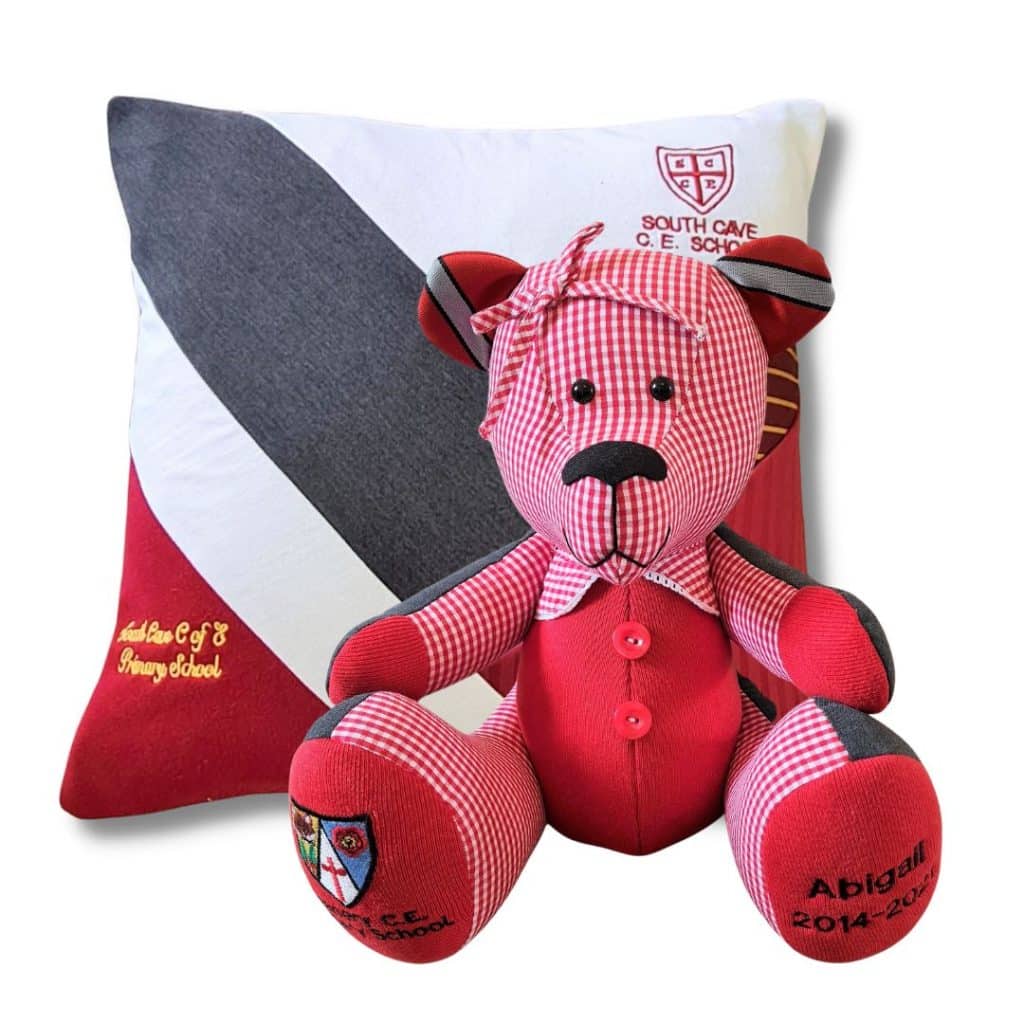 School Memory Bear & Cushion