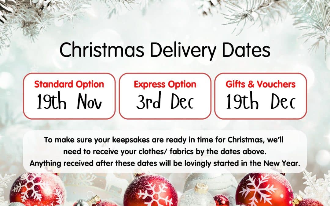 Christmas Delivery & Timescales 2025