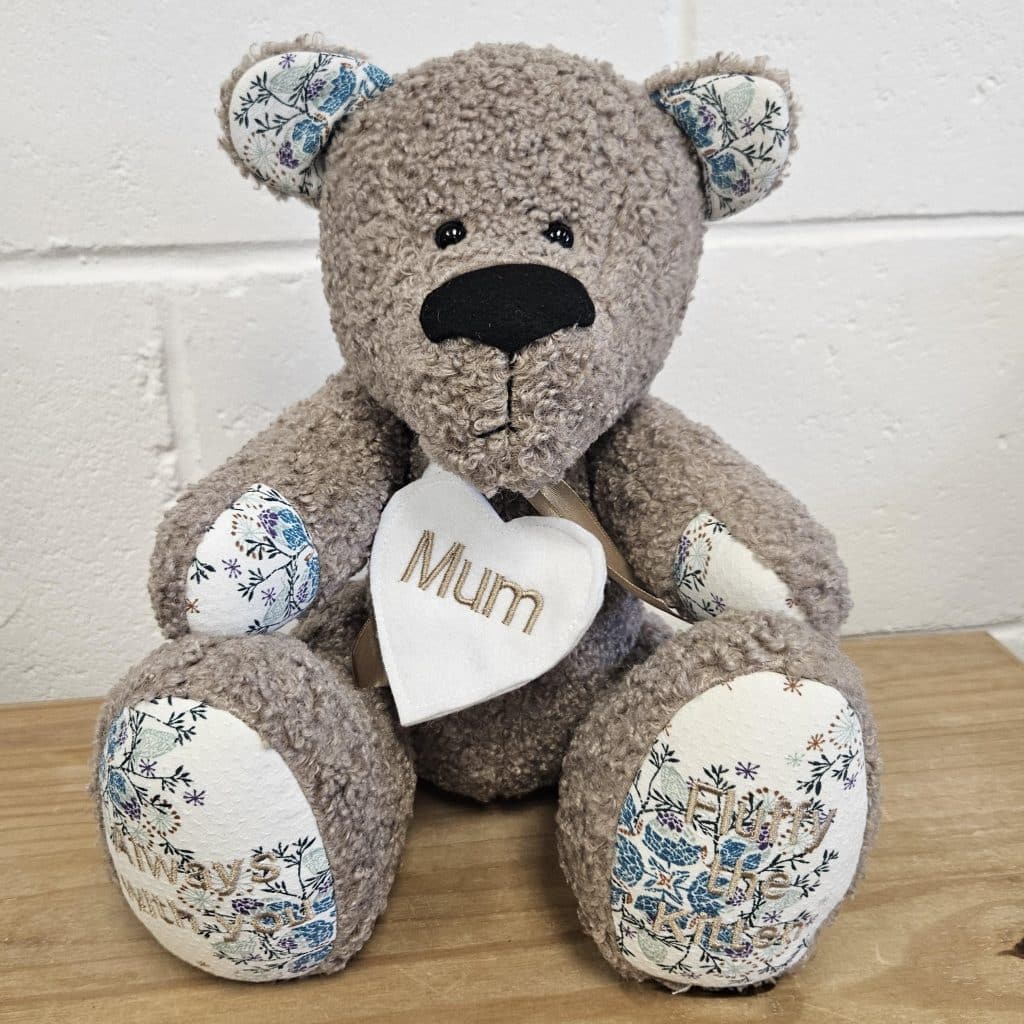 memory bear made from mum's fleece