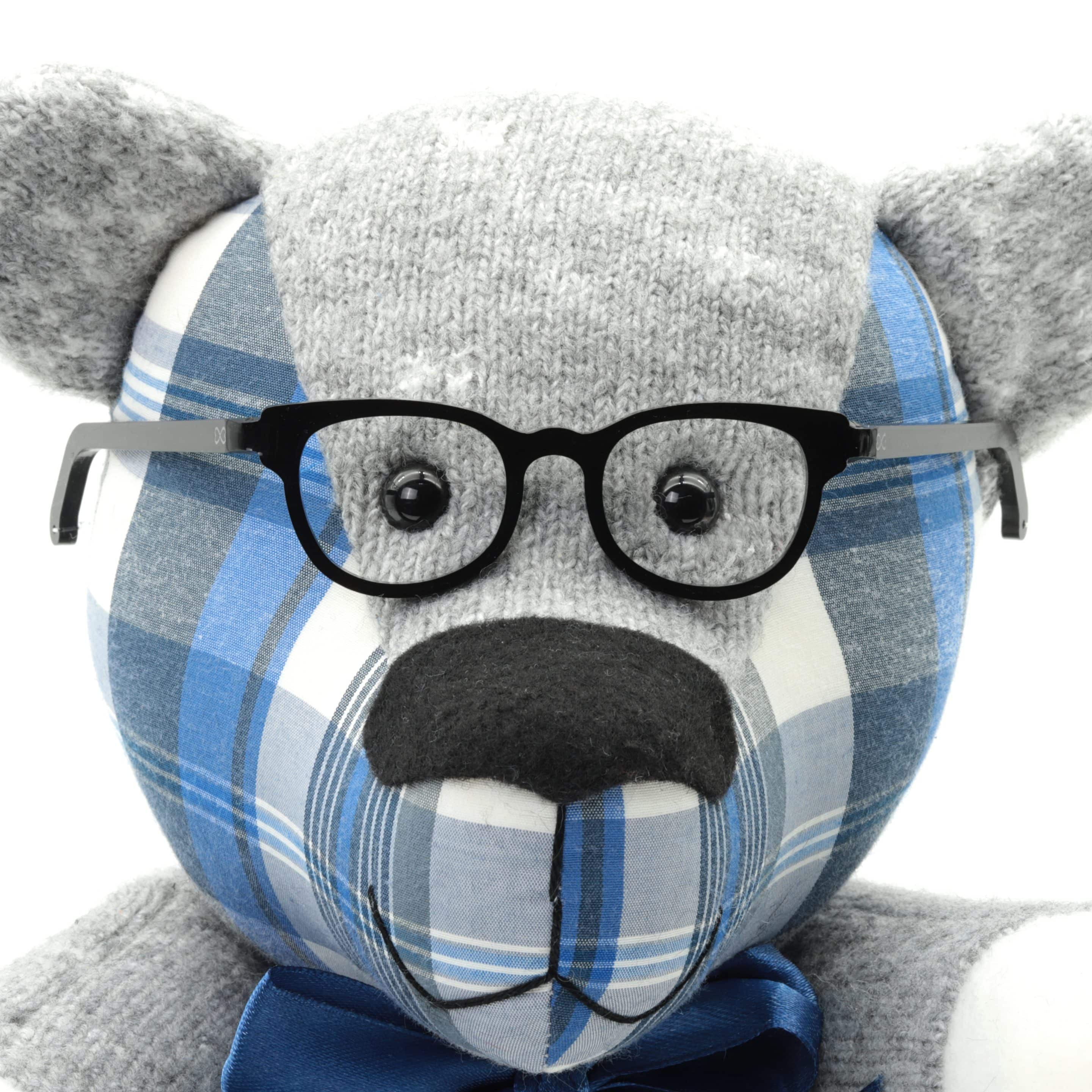 Wayfarer glasses on teddy bear