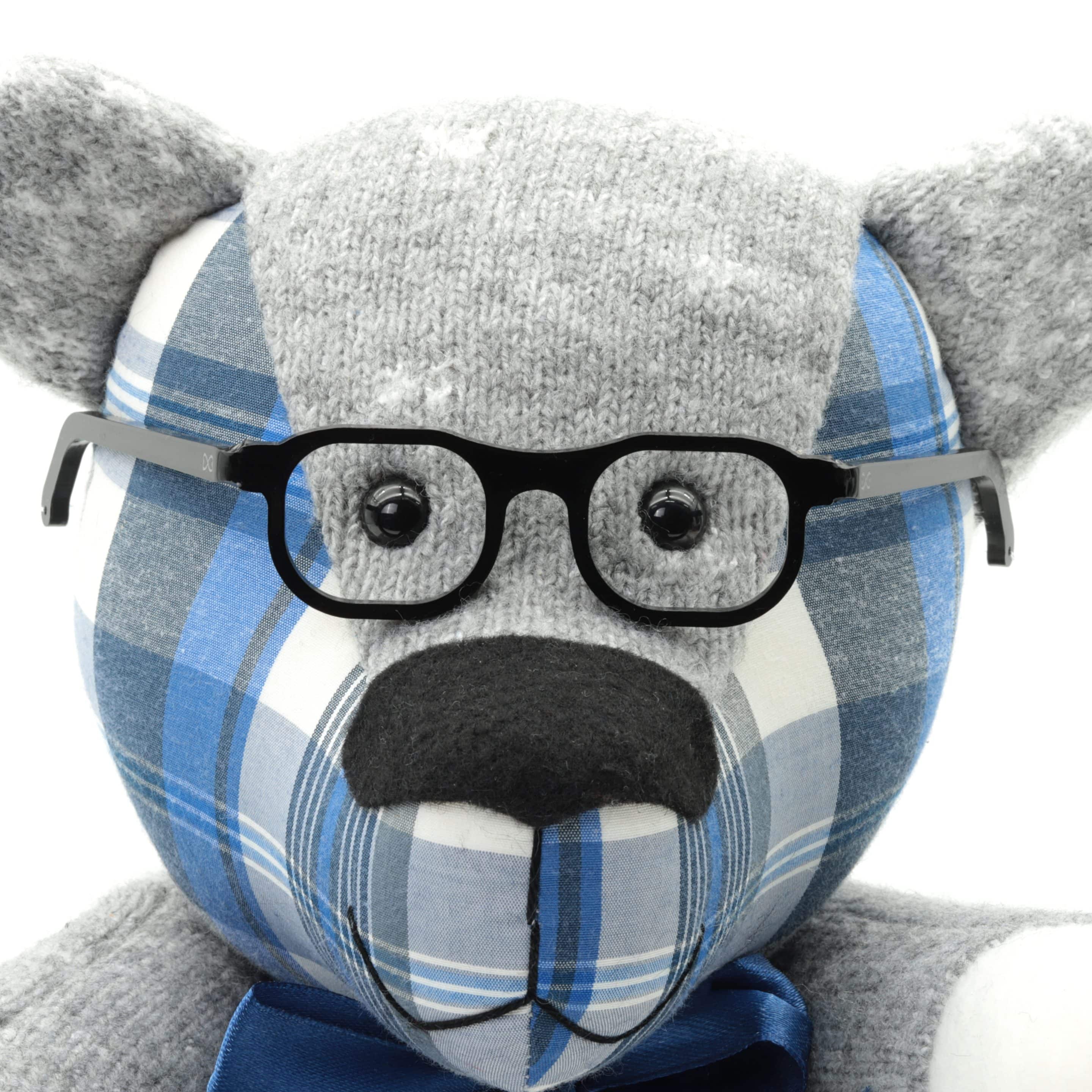 Rectangle teddy bear glasses